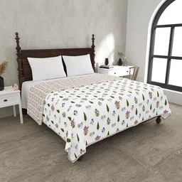 JAIPUR FABRIC Green Floral Mild Winter 120 GSM Double Bed Dohar-image-41