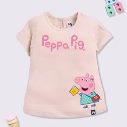 YK X Minute Mirth Infant Girls Peppa Pig Printed Pure Cotton T-shirt Dress-image-2