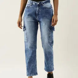 Forever 21 Women Mid-Rise Boyfriend Fit Regular Length Light Fade Stretchable Jeans-image-33