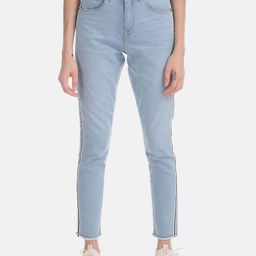 U.S. Polo Assn. Women Women Blue Skinny Fit Mid-Rise Clean Look Jeans-picture-24