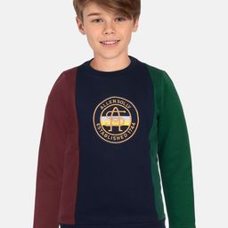 Allen Solly Junior Boys Colourblocked Embroidered Sweatshirt-picture-30