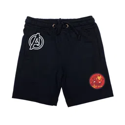 Marvel by Wear Your Mind Boys Navy Blue Printed Regular Fit Regular Shorts-picture-47