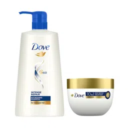 Dove Set of Intense Repair Shampoo 650ml & 10-in-1 Deep Repair Treatment Hair Mask 120ml-picture-32