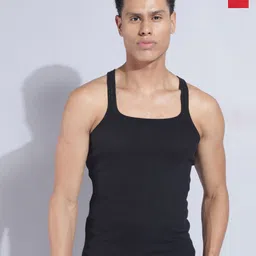 Dollar Bigboss Men Solid Pack of 2 Combed Cotton Racerback Styled Gym Vest MDBB-01-picture-33