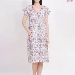 Breezly Pack Of 2 Floral Printed Pure Cotton Nightdress-picture-31