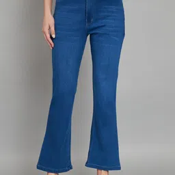 Chemistry Women Jean Bootcut Mid-Rise Light Fade Stretchable Jeans-picture-25