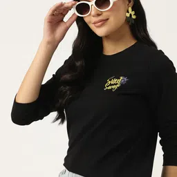 DressBerry Typography Printed Slim Fit T-shirt-image-73
