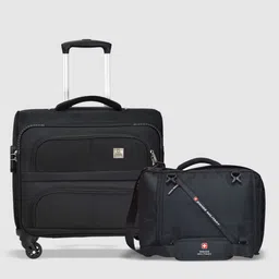 SWISS MILITARY Set Of 2 Soft-Sided Overnighter Trolley Bag & Backpack With Sling Bag-picture-37