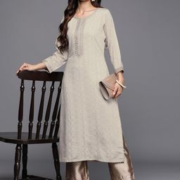 Libas Woven Design Pastels Dobby Kurta-picture-30