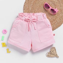 Here&Now X Game Begins Girls Self Design Loose Fit Shorts-picture-3