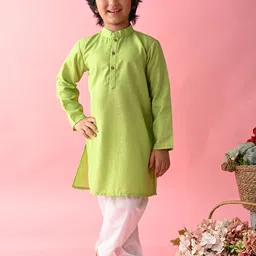 SAKA DESIGNS Boys Mandarin Collar Straight Kurta with Pyjamas-picture-45