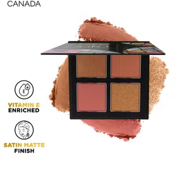 FACES CANADA 4 In 1 Shimmer & Satin Matte Finish Eyeshadow Palette - Idyllic Nudes 01-picture-32
