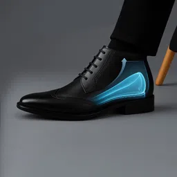 Bxxy Men Hidden Elevator Height Increasing Faux Leather Formal Full Brogue Lace-up Boot.-picture-39