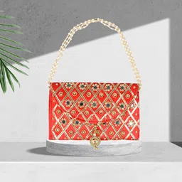 Kuber Industries Set Of 3 Embroidered Envelope Clutches-picture-50