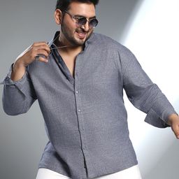 Instafab Plus Size Men Comfort Solid Cotton Casual Shirt-picture-26