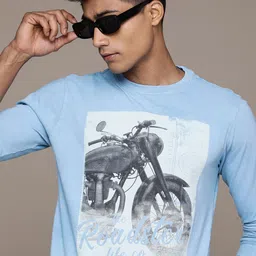 The Roadster Lifestyle Co. Graphic Printed Pure Cotton T-shirt-picture-36