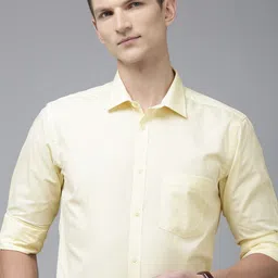 Park Avenue Men Pure Cotton Slim Fit Opaque Formal Shirt-image-7
