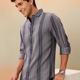 Mast & Harbour Men Striped Pure Cotton Casual Shirt-picture-29