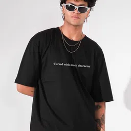 TheBTclub Unisex Oversized Typography Printed Drop-Shoulder Sleeves Pure Cotton T-Shirt-picture-22