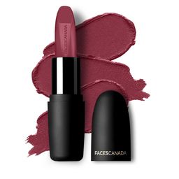 FACES CANADA Weightless Matte Finish Hydrating Lipstick with Almond Oil - Flamboyant Plum 12-picture-42