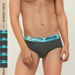 XYXX Men Pack Of 5 Solid IntelliSoft Antimicrobial Micro Modal Dynamo Basic Briefs XYBRF5PCKN45_-picture-20