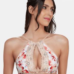 Inner Sense White & Pink Printed Organic Cotton Antimicrobial Non-wired Sustainable Bralette ISB089-picture-36