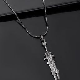 Voylla Eclipse Darkblade Men Rhodium-Plated Contemporary Pendants with Chains-picture-45