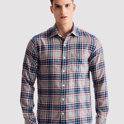 Red Flame Men Tartan Checks Opaque Checked Casual Shirt-picture-6
