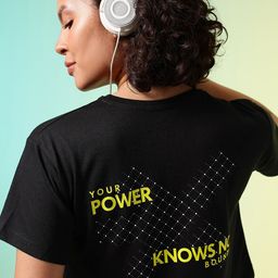 HRX by Hrithik Roshan Typography Printed Relaxed fit Cropped Pure Cotton T-shirt-picture-1