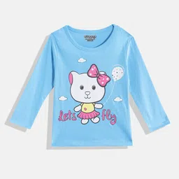 Eteenz Infant Girls Graphic & Typography Printed Premium Cotton T-shirt-picture-53