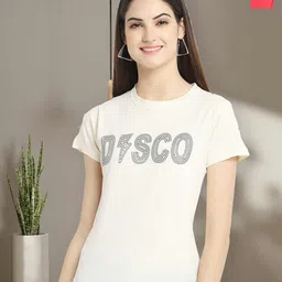 Dreambe Women Pack of 2 Typography Printed Round Neck Cotton T-shirts-picture-25