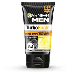 Garnier Men Turbo Bright Double Action Face Wash with Charcoal and Vitamin C - 150g-picture-40