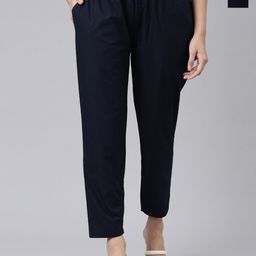 TWIN BIRDS Women Pack Of 2 Mid-Rise Pure Cotton Regular Fit Trousers-picture-48