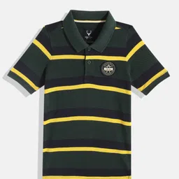 Allen Solly Junior Boys Striped Pure Cotton Polo Collar T-shirt-picture-50