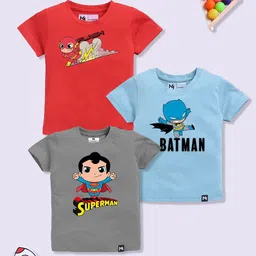 YK X Minute Mirth Boys Set of 3 Assorted Printed Pure Cotton T-shirts-picture-37