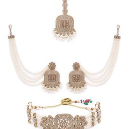 MEIRA JEWELLERY Gold Plated Pearl Jewellery Set-picture-0