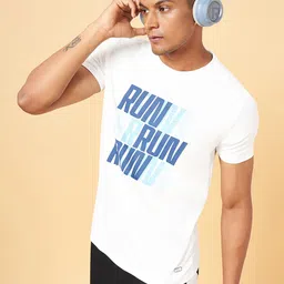 Ajile by Pantaloons Typography Printed Applique Slim Fit T-shirt-picture-37