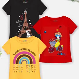 YK X Trampoline Girls 3 Printed Extended Sleeves Applique T-shirt-picture-44