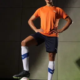 Puma Teamgoal Men Brand Logo Printed Mid Rise Football Shorts image 1