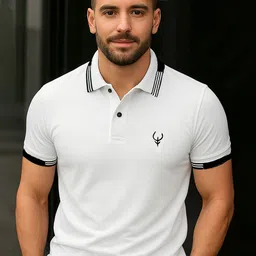 r.code by the roadster life co. R.Code by The Roadster Lifestyle Co. Men Solid Polo Collar Cotton T-shirt-picture-17