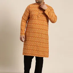 SOJANYA PLUS Geometric Printed Cotton Kurta-picture-14