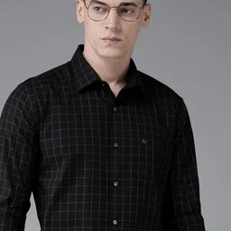 Arrow Men Pure Cotton Slim Fit Windowpane Checks Formal Shirt-picture-22