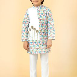 A.T.U.N. Boys Geometric Printed Straight Kurta With Pyjamas-picture-3
