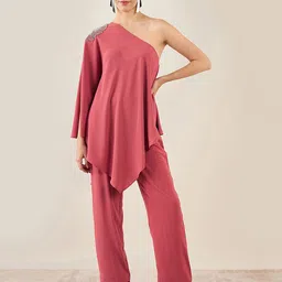 First Resort by Ramola Bachchan One Shoulder Asymmetrical Top With Trouser-picture-30