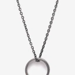 The Roadster Lifestyle Co. Men Oxidised Pendant with Chain-picture-18