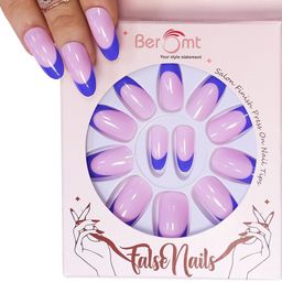 BEROMT 12 Pcs Long-Lasting Reusable Lightweight Salon Finish Press on Nail Tips- Shade 150-picture-30