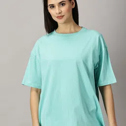 THE HOLLANDER Round Neck Drop-Shoulder Sleeves Cotton Oversized T-shirt-picture-11