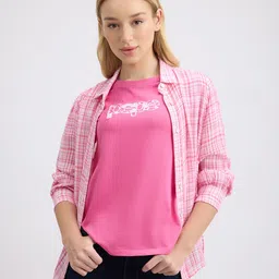 Pepe Jeans Women Typography Printed Round Neck Cotton T-shirt-image-77