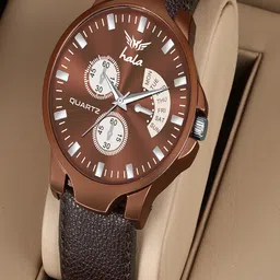 Hala Men Dial & Leather Straps Analogue Multi Function Watch Hala 1041-Brown-picture-40