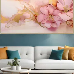 DEKORSTATION Pink & Yellow Printed Canvas Wall Painting-picture-15